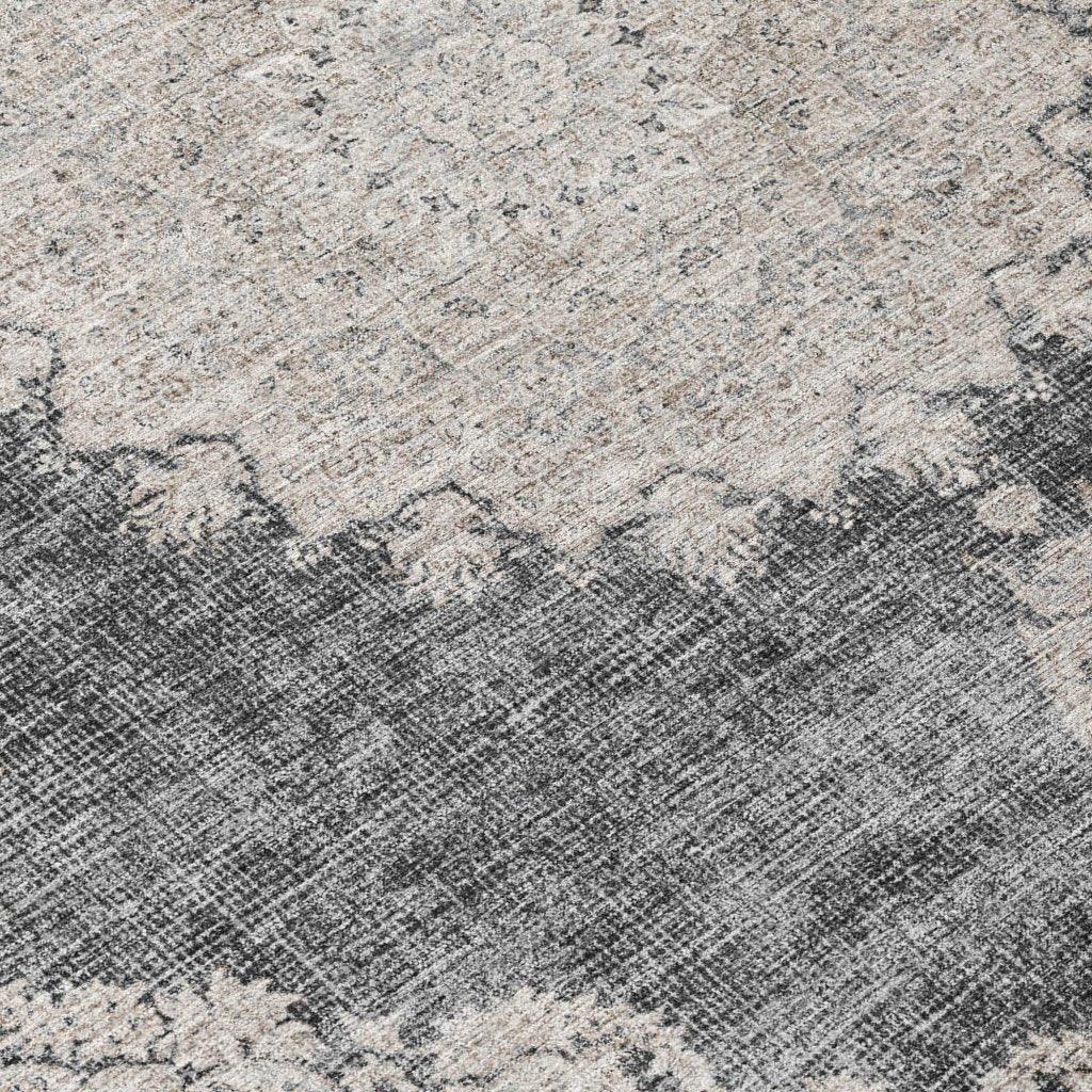 LOOMLAN Rugs Lyra Black Washable Indoor-Outdoor Rug