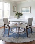 LOOMLAN Rugs Lyra Blue Washable Indoor-Outdoor Rug