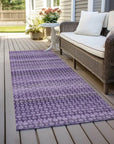 LOOMLAN Rugs Lyrella Purple Washable Indoor-Outdoor Rug