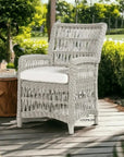 Lloyd Flanders Mackinac Patio Dining Armchair Sunbrella Cushion