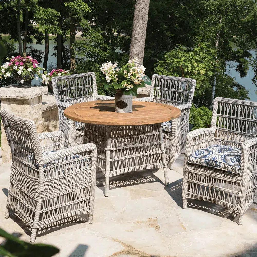 Lloyd Flanders Mackinac Patio Dining Armchair Sunbrella Cushion