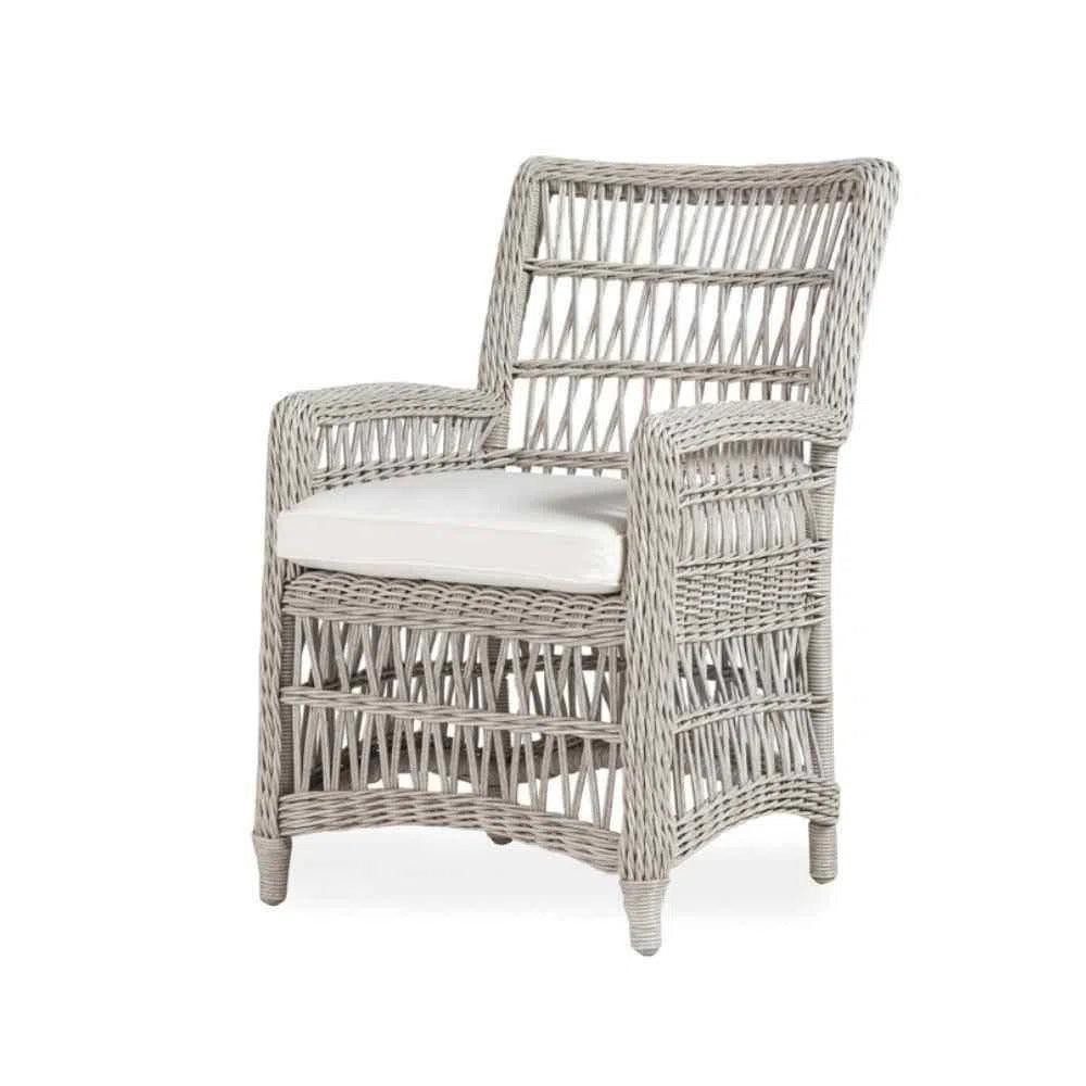 Lloyd Flanders Mackinac Patio Dining Armchair Sunbrella Cushion