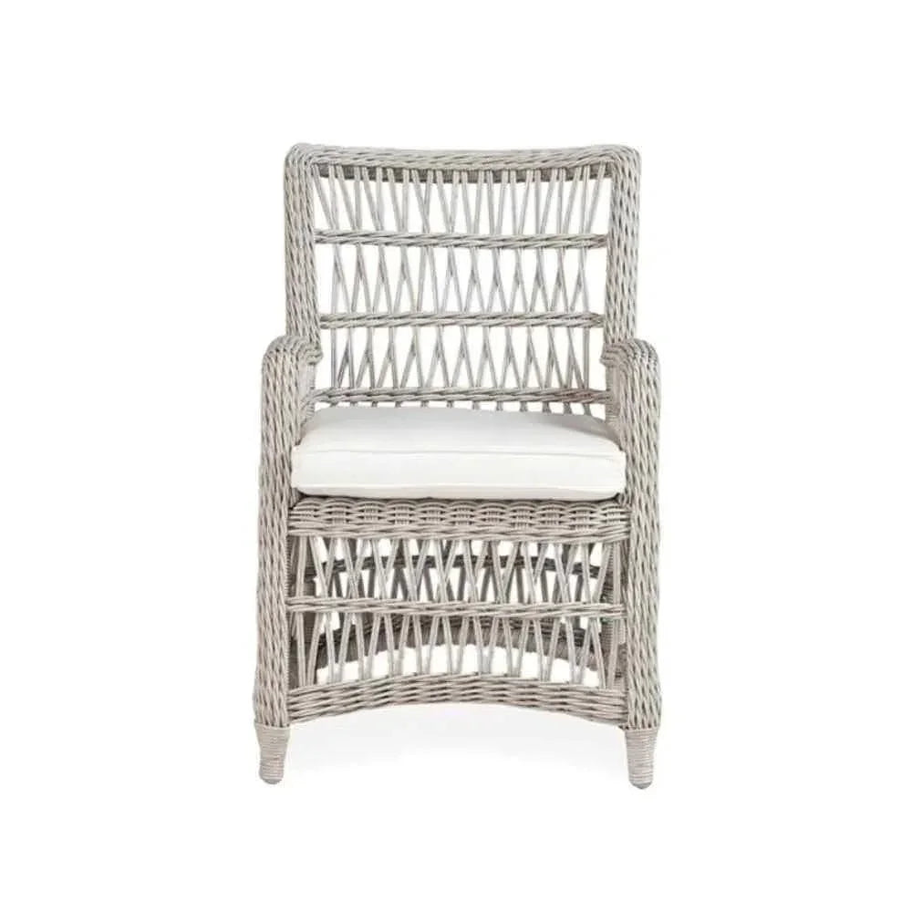 Lloyd Flanders Mackinac Patio Dining Armchair Sunbrella Cushion