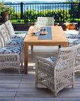 Lloyd Flanders Mackinac Patio Dining Armchair Sunbrella Cushion