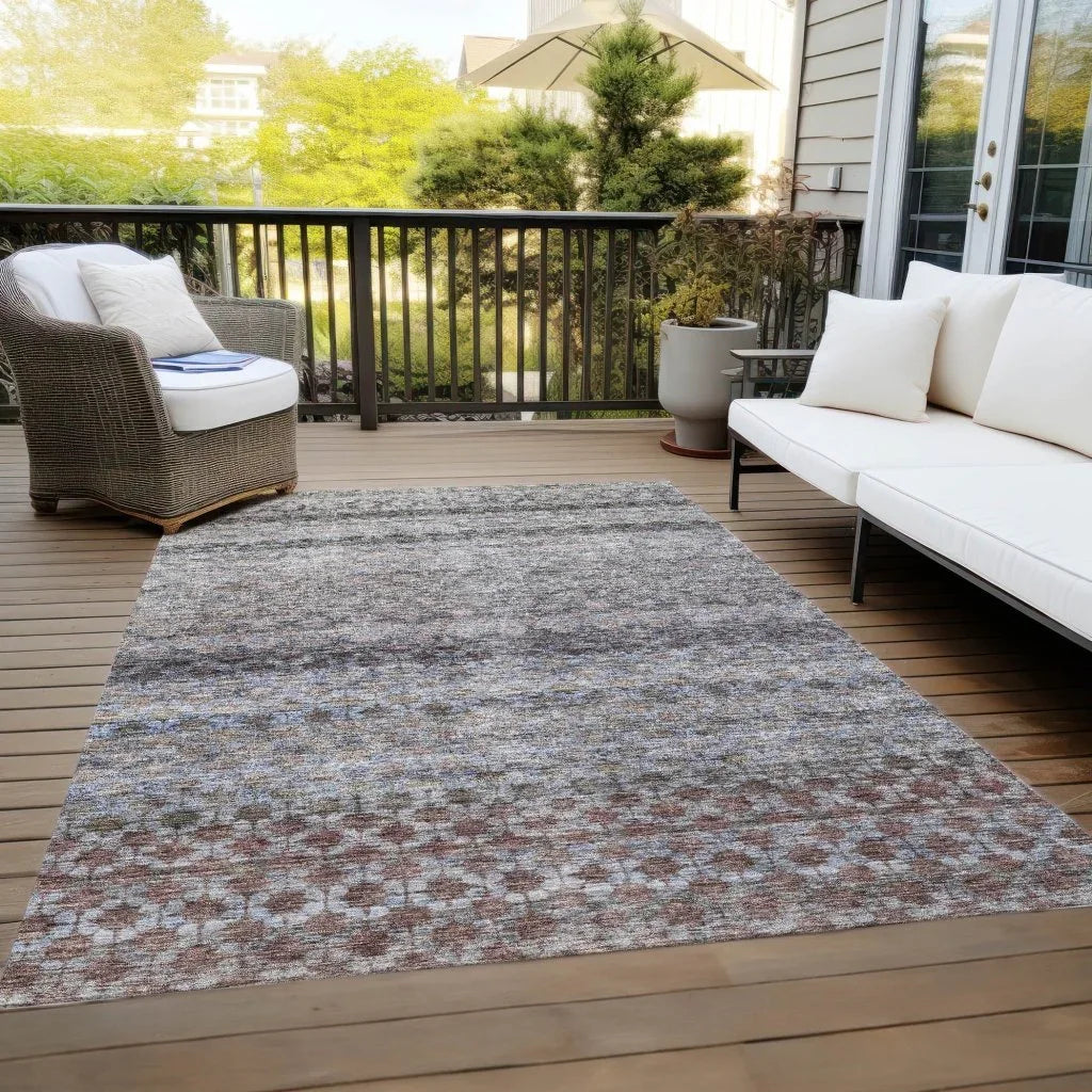 LOOMLAN Rugs Maelis Brown Washable Indoor-Outdoor Rug