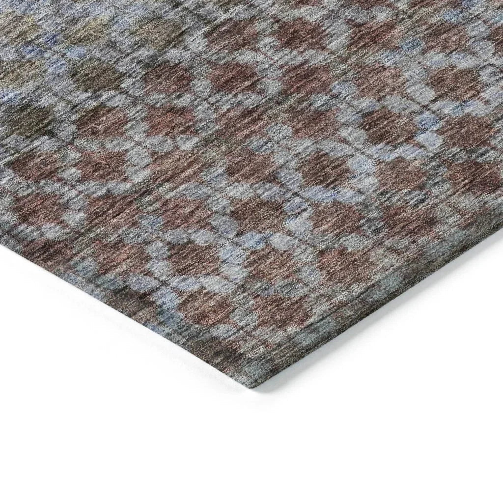 LOOMLAN Rugs Maelis Brown Washable Indoor-Outdoor Rug