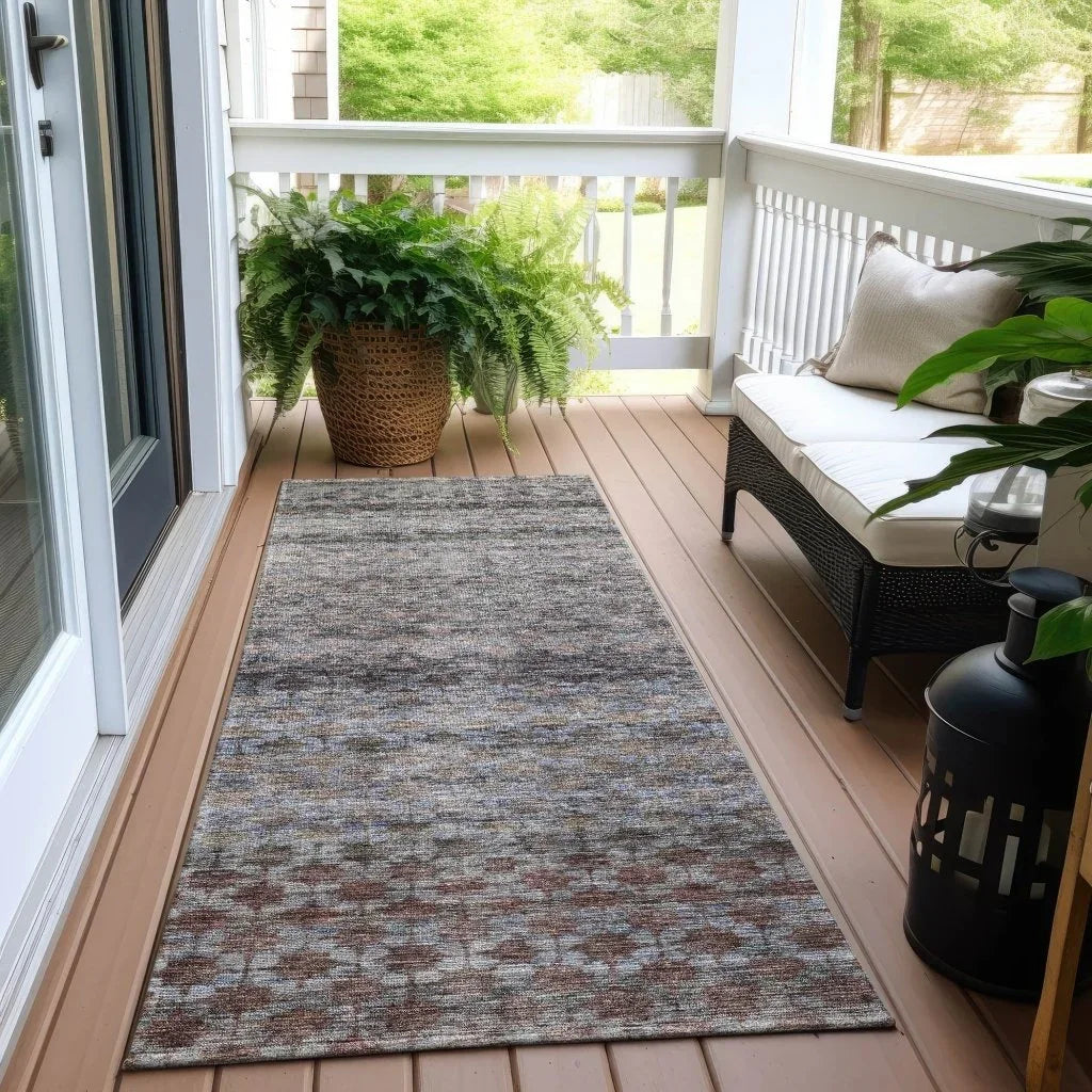 LOOMLAN Rugs Maelis Brown Washable Indoor-Outdoor Rug