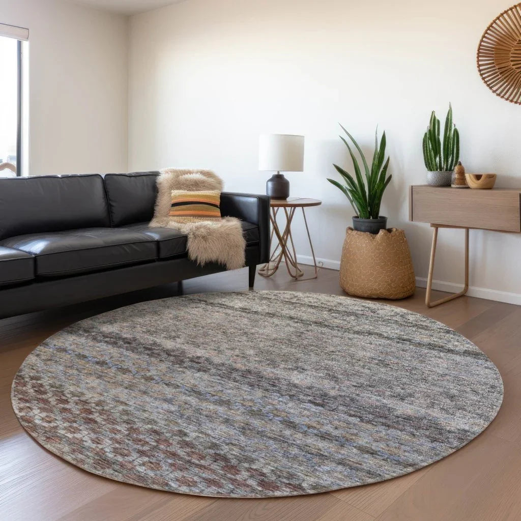LOOMLAN Rugs Maelis Brown Washable Indoor-Outdoor Rug