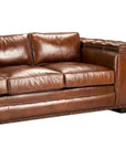 Maestro Large Size Low Profile Leather Couch Wide Arms - LOOMLAN - Uptown Sebastian - Sofas & Loveseats