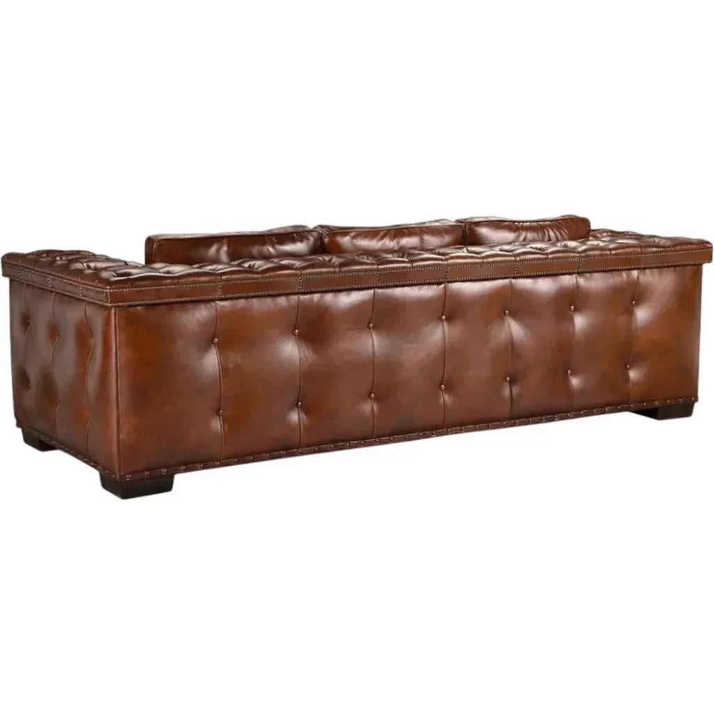 Maestro Large Size Low Profile Leather Couch Wide Arms - LOOMLAN - Uptown Sebastian - Sofas &amp; Loveseats