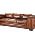 Maestro Large Size Low Profile Leather Couch Wide Arms - LOOMLAN - Uptown Sebastian - Sofas & Loveseats