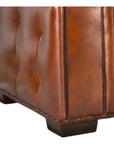 Maestro Large Size Low Profile Leather Couch Wide Arms