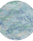 LOOMLAN Rugs Magnara Blue Washable Indoor-Outdoor Rug