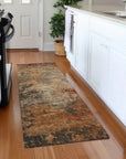 LOOMLAN Rugs Mahari Brown Washable Indoor-Outdoor Rug