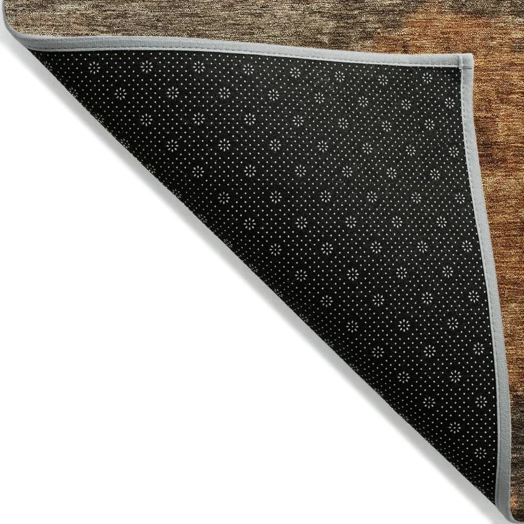 LOOMLAN Rugs Mahari Brown Washable Indoor-Outdoor Rug