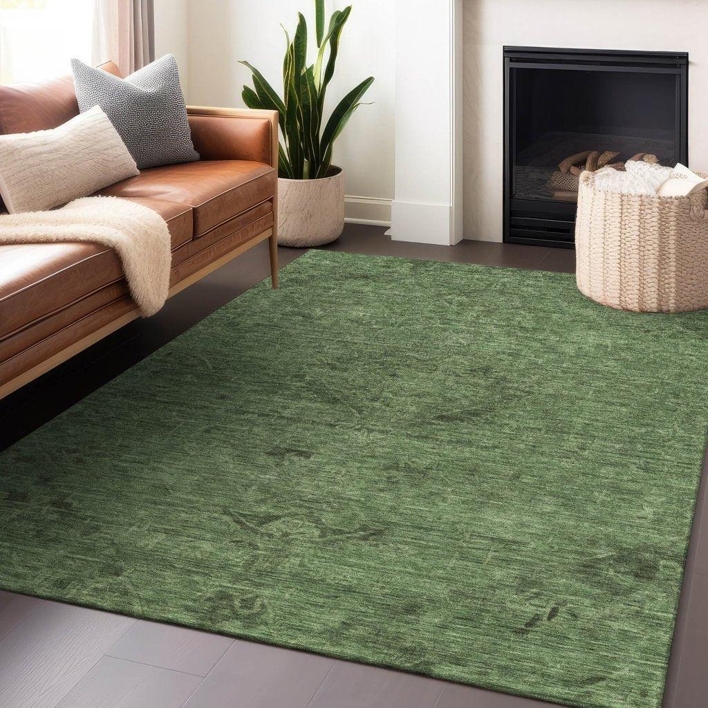 LOOMLAN Rugs Malia Fern Washable Indoor-Outdoor Rug