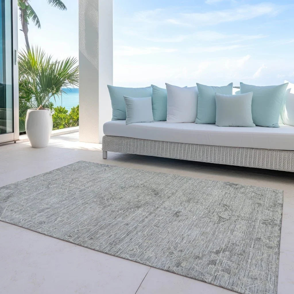 LOOMLAN Rugs Malia Gray Washable Indoor-Outdoor Rug