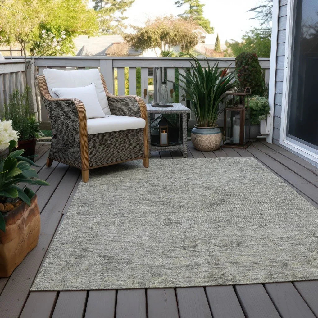 LOOMLAN Rugs Malia Gray Washable Indoor-Outdoor Rug