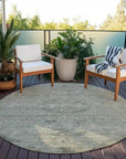 LOOMLAN Rugs Malia Green Washable Indoor-Outdoor Rug