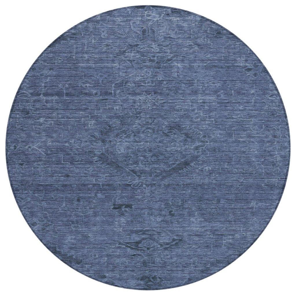 LOOMLAN Rugs Malia Navy Washable Indoor-Outdoor Rug