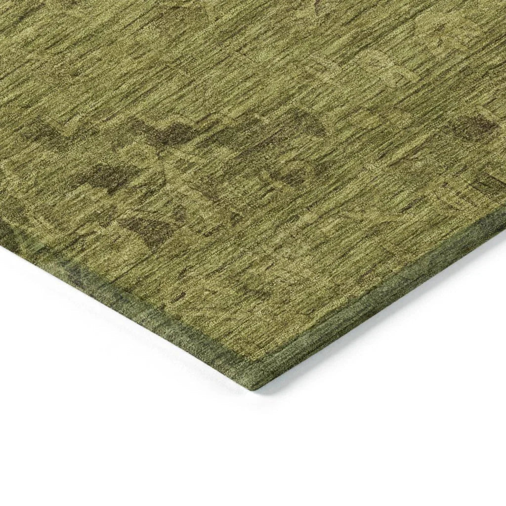 LOOMLAN Rugs Malia Olive Washable Indoor-Outdoor Rug