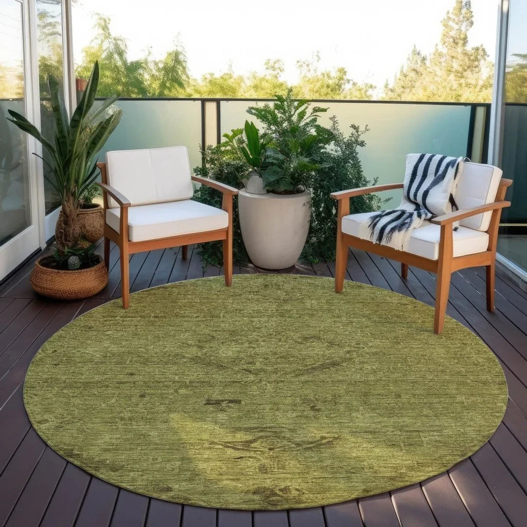 LOOMLAN Rugs Malia Olive Washable Indoor-Outdoor Rug