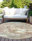 LOOMLAN Rugs Malika Beige Washable Indoor-Outdoor Rug