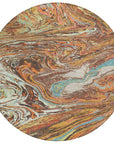 LOOMLAN Rugs Malika Brown Washable Indoor-Outdoor Rug
