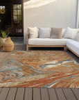 LOOMLAN Rugs Malika Paprika Washable Indoor-Outdoor Rug