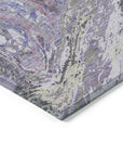 LOOMLAN Rugs Malika Purple Washable Indoor-Outdoor Rug