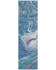 LOOMLAN Rugs Malika Teal Washable Indoor-Outdoor Rug