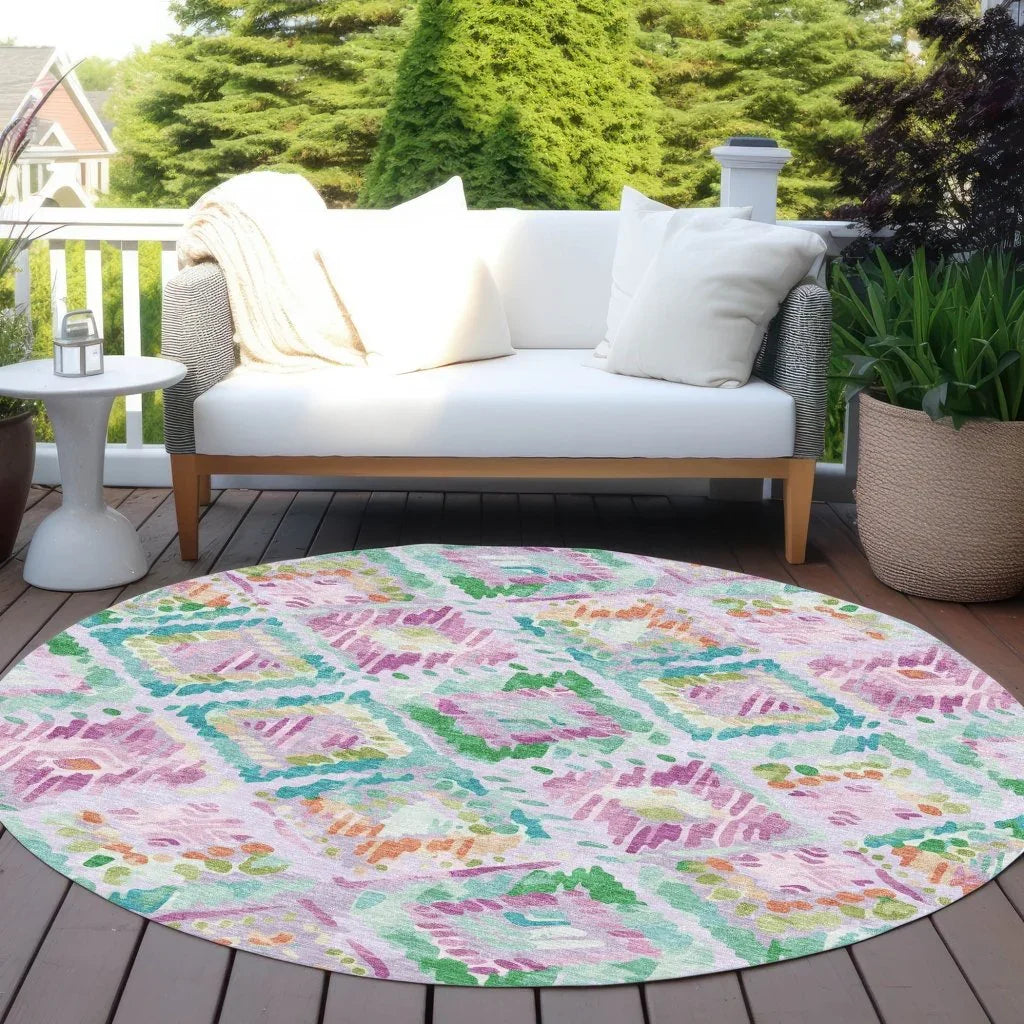 LOOMLAN Rugs Marave Purple Washable Indoor-Outdoor Rug