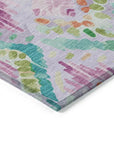 LOOMLAN Rugs Marave Purple Washable Indoor-Outdoor Rug