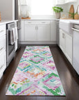 LOOMLAN Rugs Marave Purple Washable Indoor-Outdoor Rug