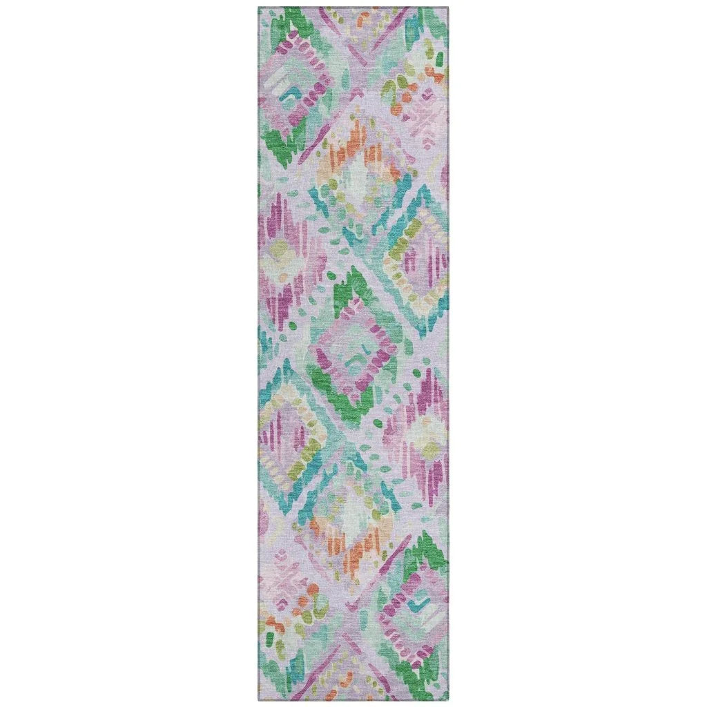 LOOMLAN Rugs Marave Purple Washable Indoor-Outdoor Rug