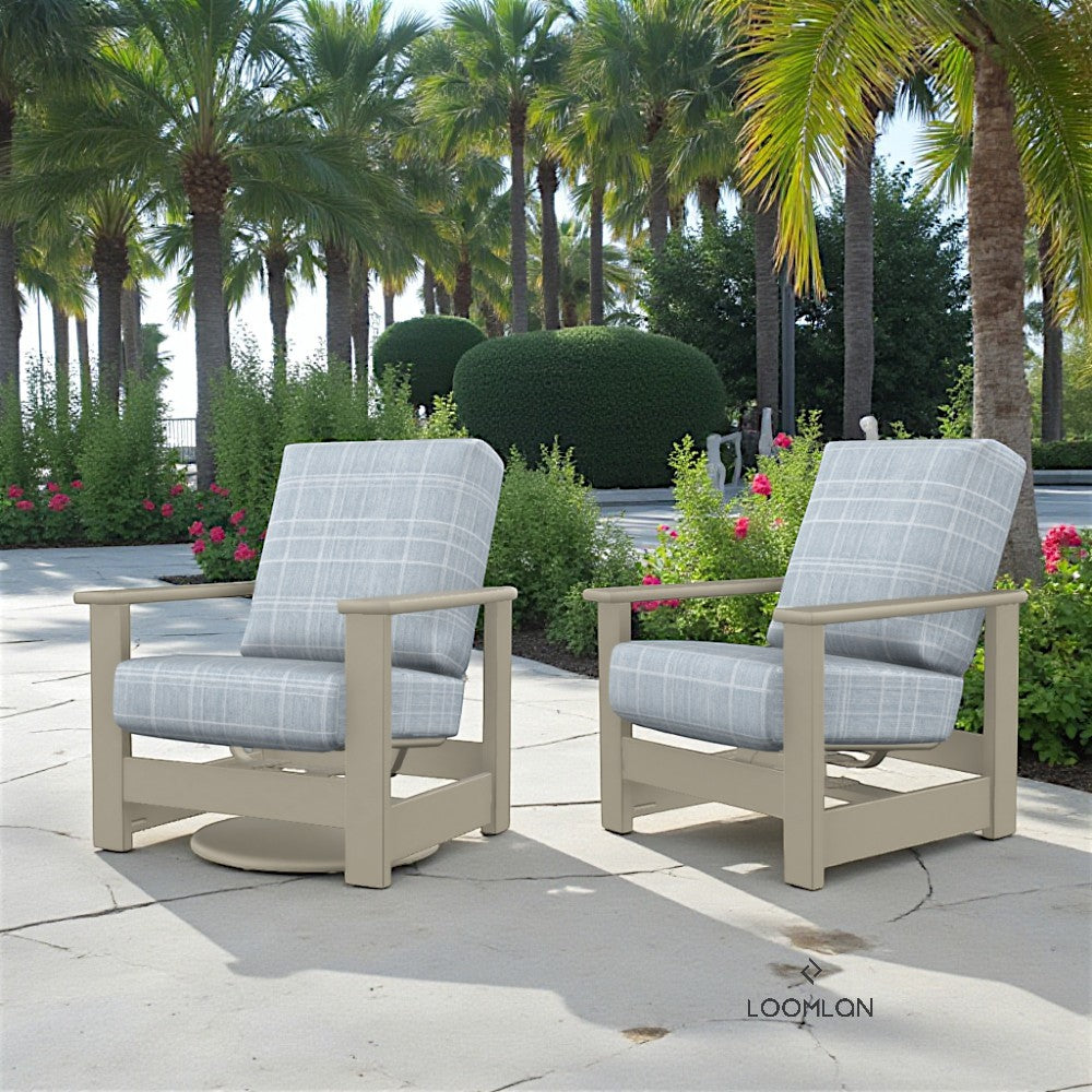 Telescope Leeward Deep Seat Stationary Outdoor Arm Chair
