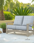 Telescope Leeward Deep Seat Outdoor Loveseat with Independent Hidden Motion