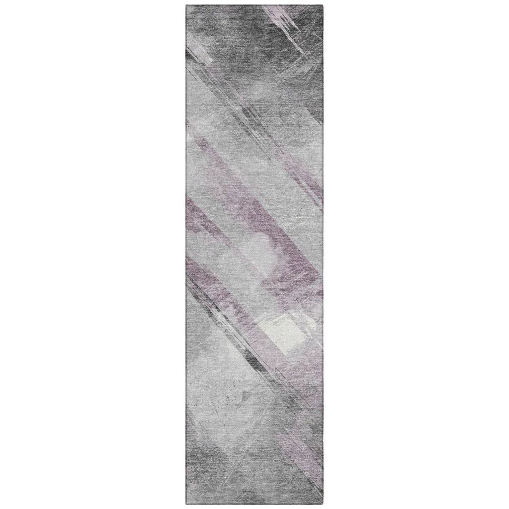 LOOMLAN Rugs Marisse Purple Washable Indoor-Outdoor Rug