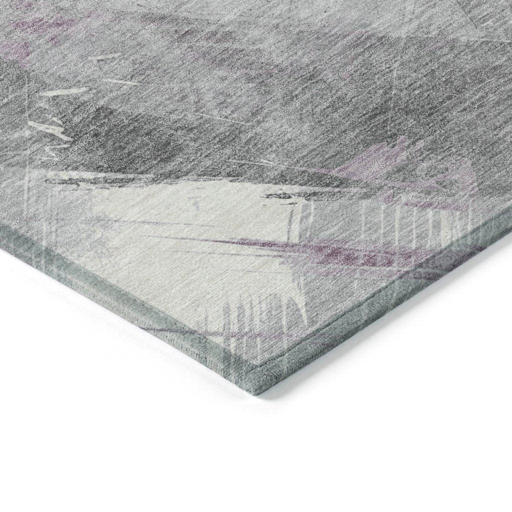 LOOMLAN Rugs Marisse Purple Washable Indoor-Outdoor Rug