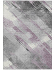 LOOMLAN Rugs Marisse Purple Washable Indoor-Outdoor Rug