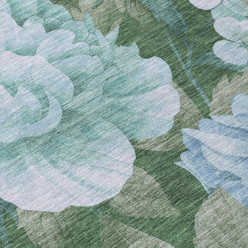 LOOMLAN Rugs Maroque Blue Washable Indoor-Outdoor Rug
