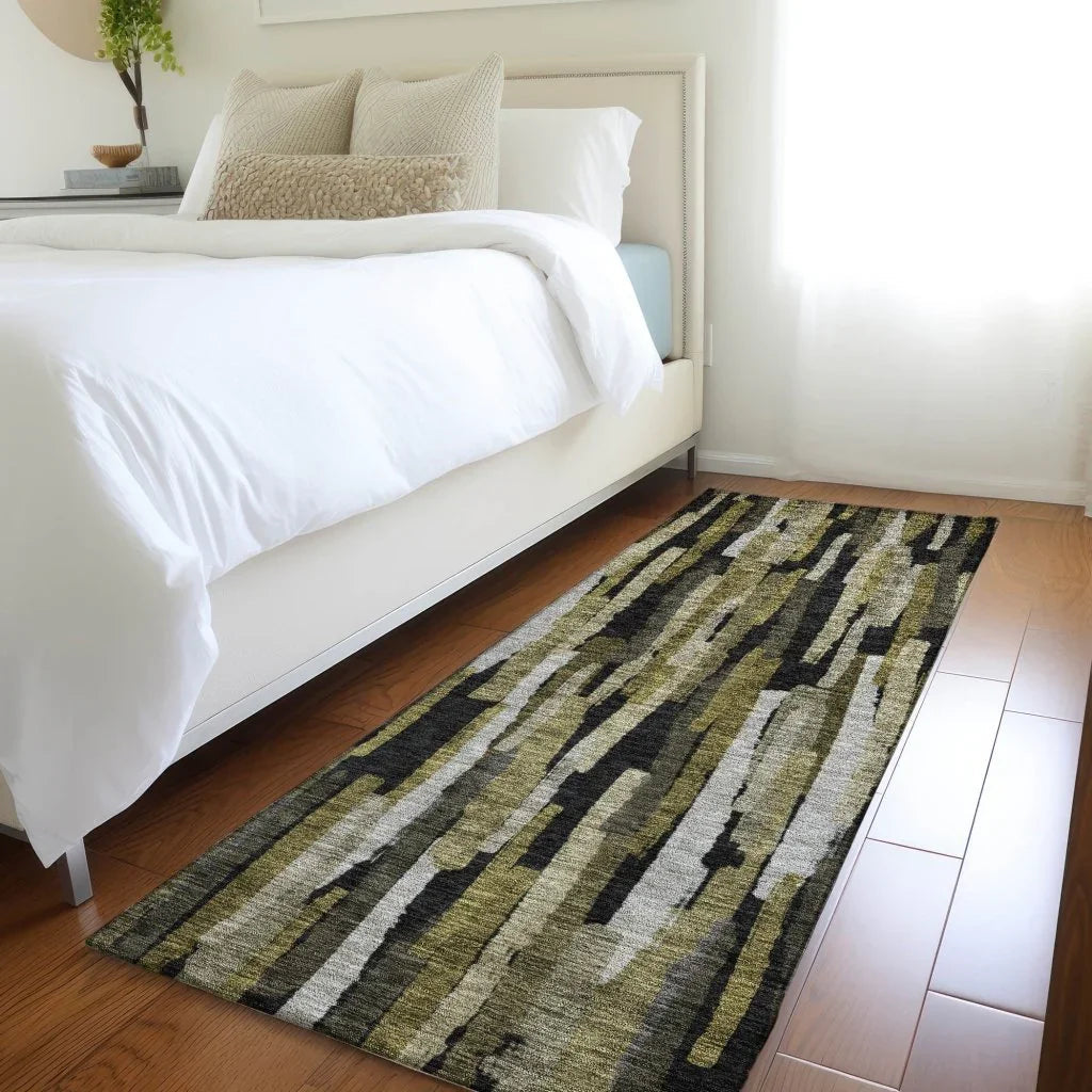 LOOMLAN Rugs Marrah Brown Washable Indoor-Outdoor Rug