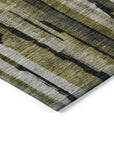 LOOMLAN Rugs Marrah Brown Washable Indoor-Outdoor Rug