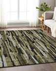 LOOMLAN Rugs Marrah Brown Washable Indoor-Outdoor Rug