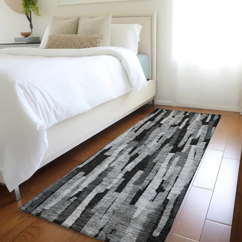 LOOMLAN Rugs Marrah Gray Washable Indoor-Outdoor Rug