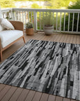 LOOMLAN Rugs Marrah Gray Washable Indoor-Outdoor Rug