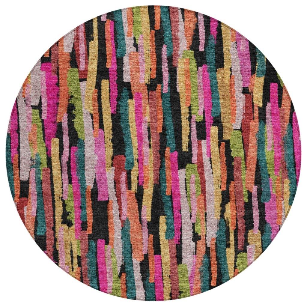 LOOMLAN Rugs Marrah Pink Washable Indoor-Outdoor Rug