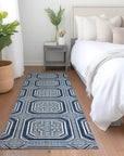 LOOMLAN Rugs Maruna Blue Washable Indoor-Outdoor Rug