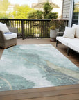 Marvelle Teal Washable Indoor - Outdoor Rug - LOOMLAN - LOOMLAN Rugs - Outdoor Rugs