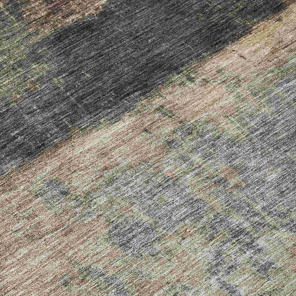 LOOMLAN Rugs Mehriza Brown Washable Indoor-Outdoor Rug
